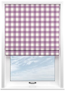 Gingham, Dusting - Roman Blind